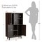 4-tier Accent Sideboard Storage Cabinet with 2 Storage Doors and 4 Open Shelves